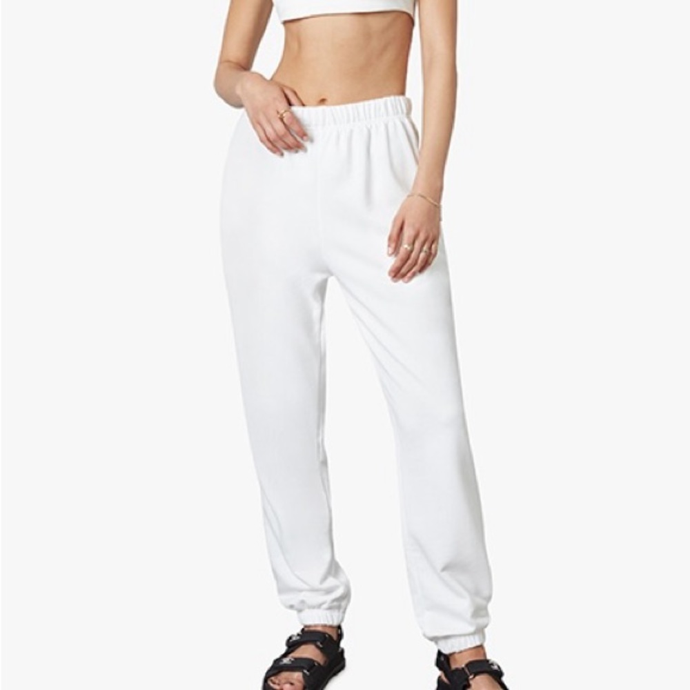 NIA THE BRAND || Sam Sweatpants Jogger in White - SZ XS